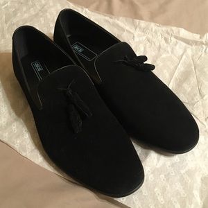 ASOS Black Suede Tassel Loafers